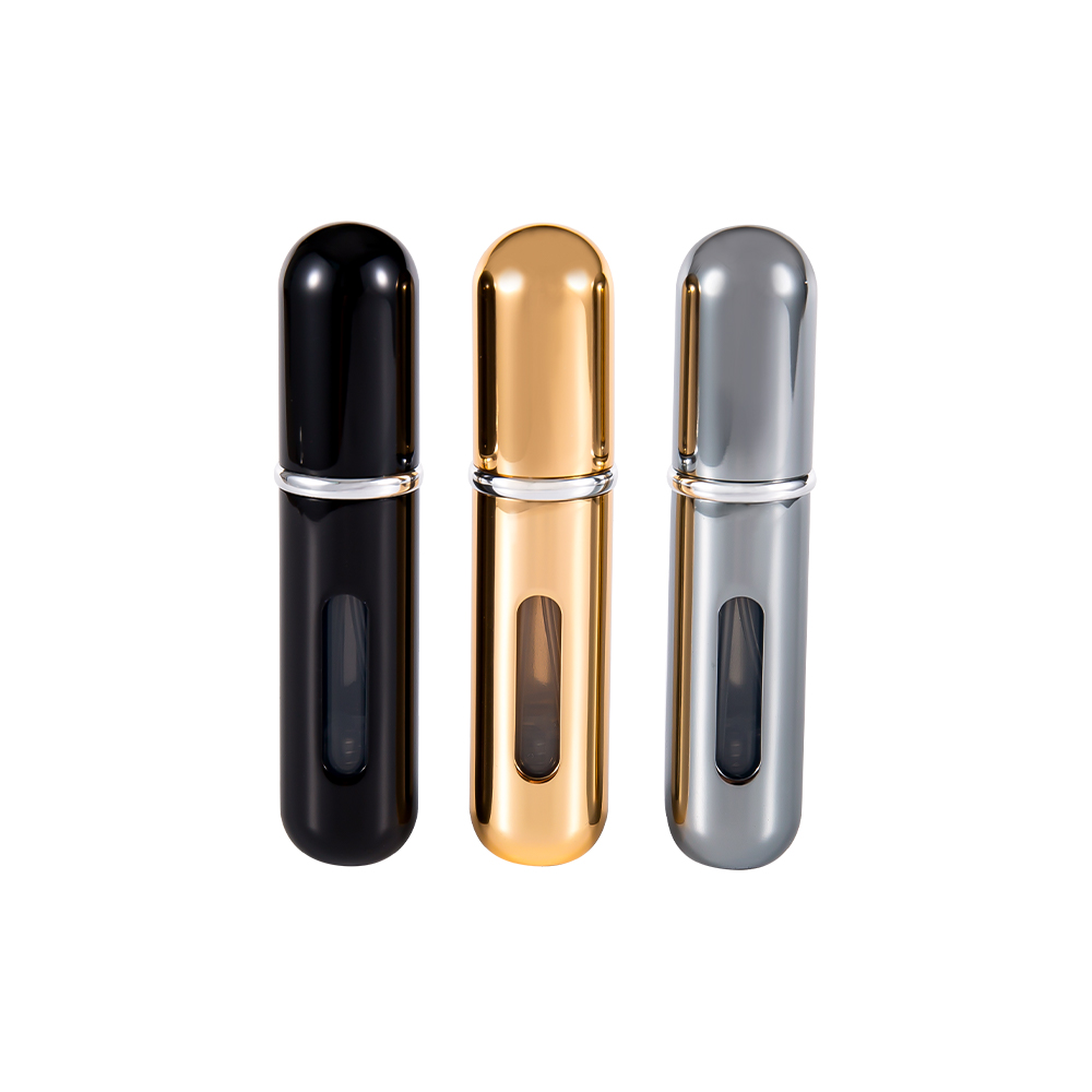 Bočica parfema s okruglim dnom od 5 ml, aluminijska prilagodljiva boja i logotip