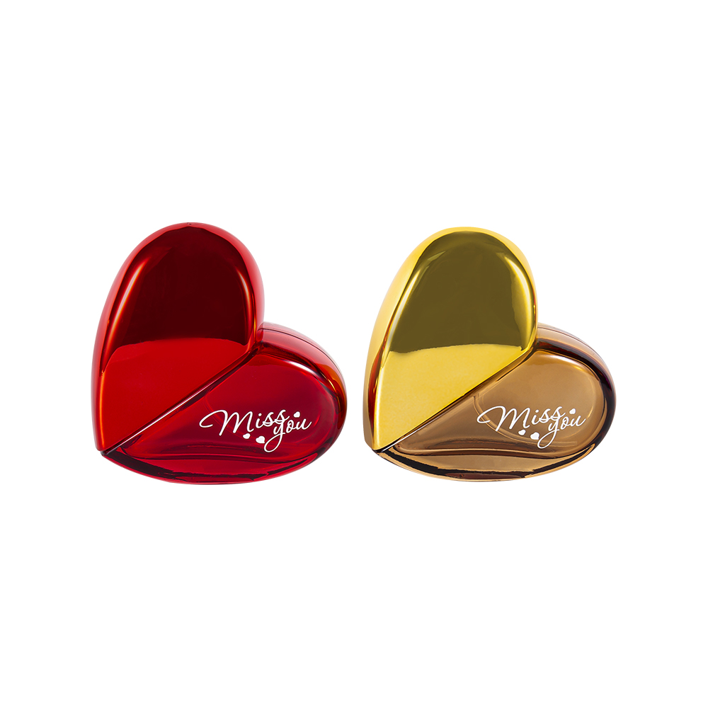 GC193-WJ501 50ML staklena bočica parfema u obliku srca s UV PP plastičnim čepom