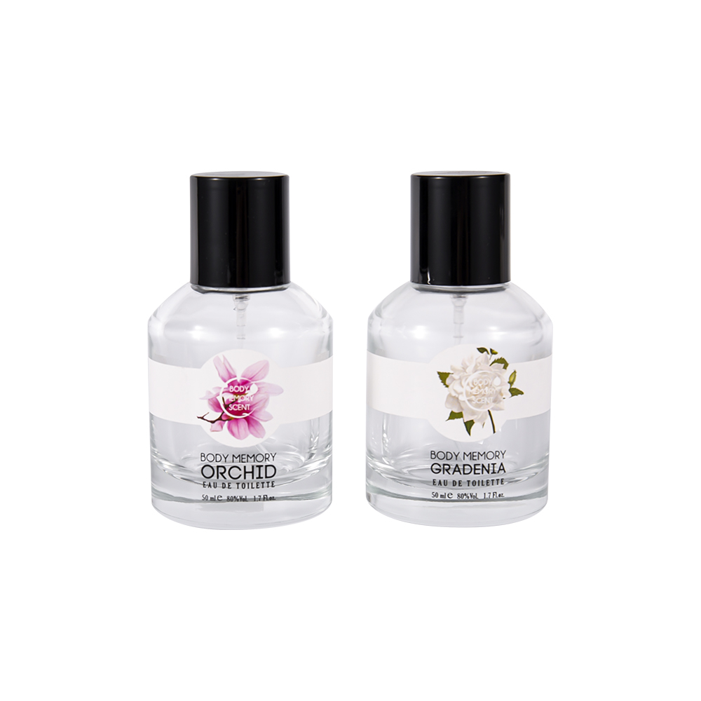 GC4815-WJ2531 Bočica parfema od prozirnog stakla od 50 ml s crnim PP plastičnim čepom