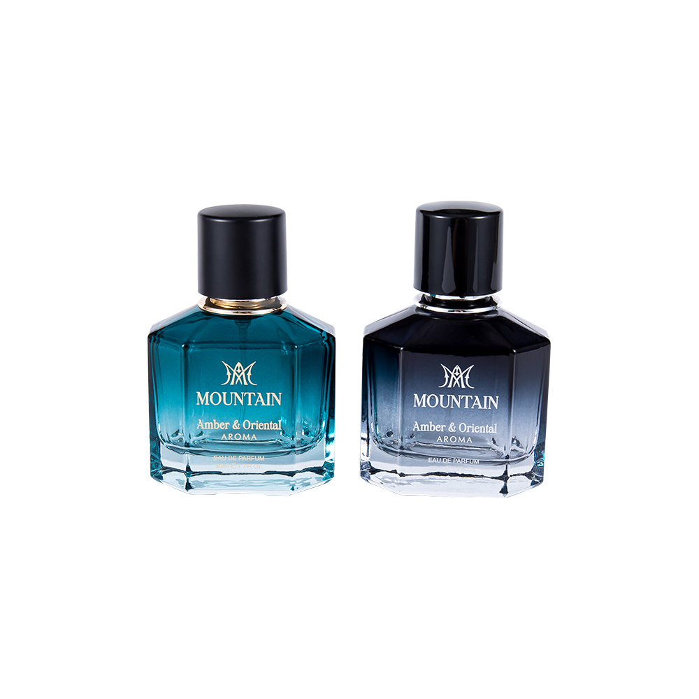 GC4030-WJ2099 Staklena bočica parfema od 50 ml s tiskanim premazom i trakom za vruće utiskivanje PP Abs UV čep za parfem