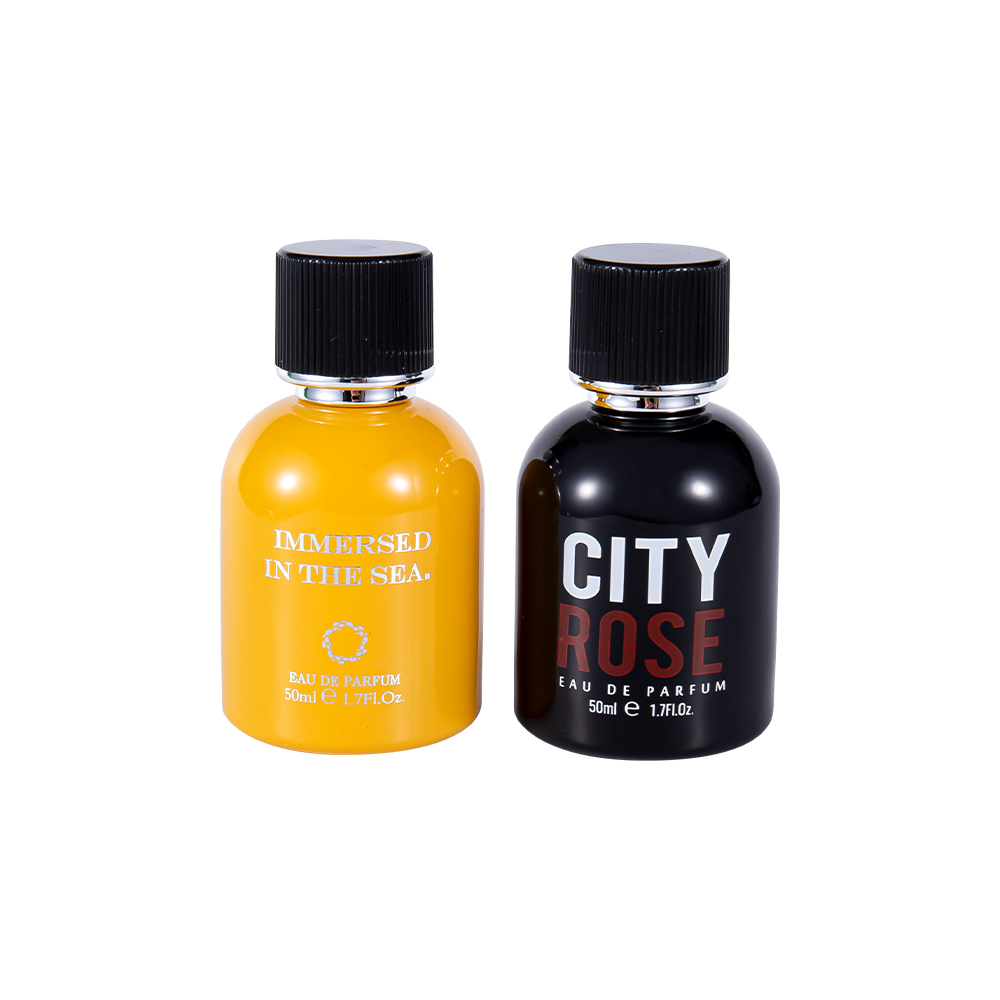 GC4464-WJ2339 50ML potpuno nova ukrasna staklena bočica za parfem s crnim poklopcem za parfem