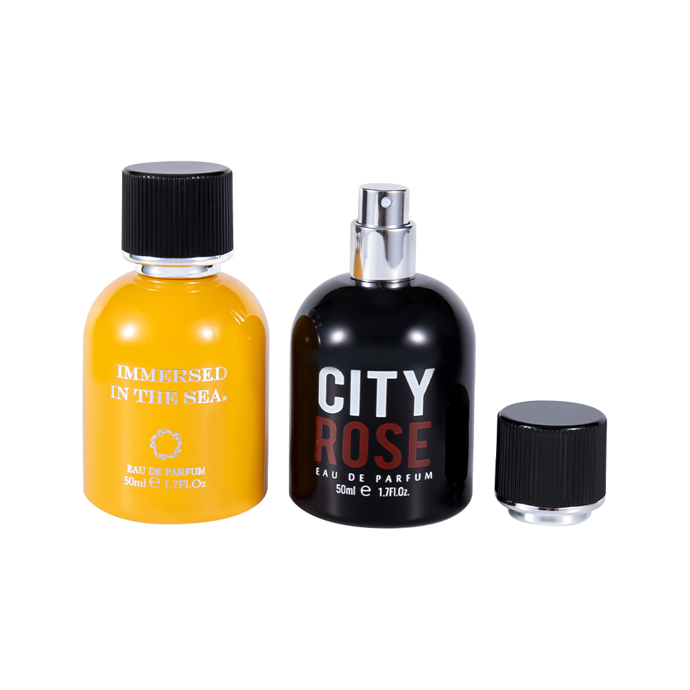 GC4464-WJ2339 50ML potpuno nova ukrasna staklena bočica za parfem s crnim poklopcem za parfem