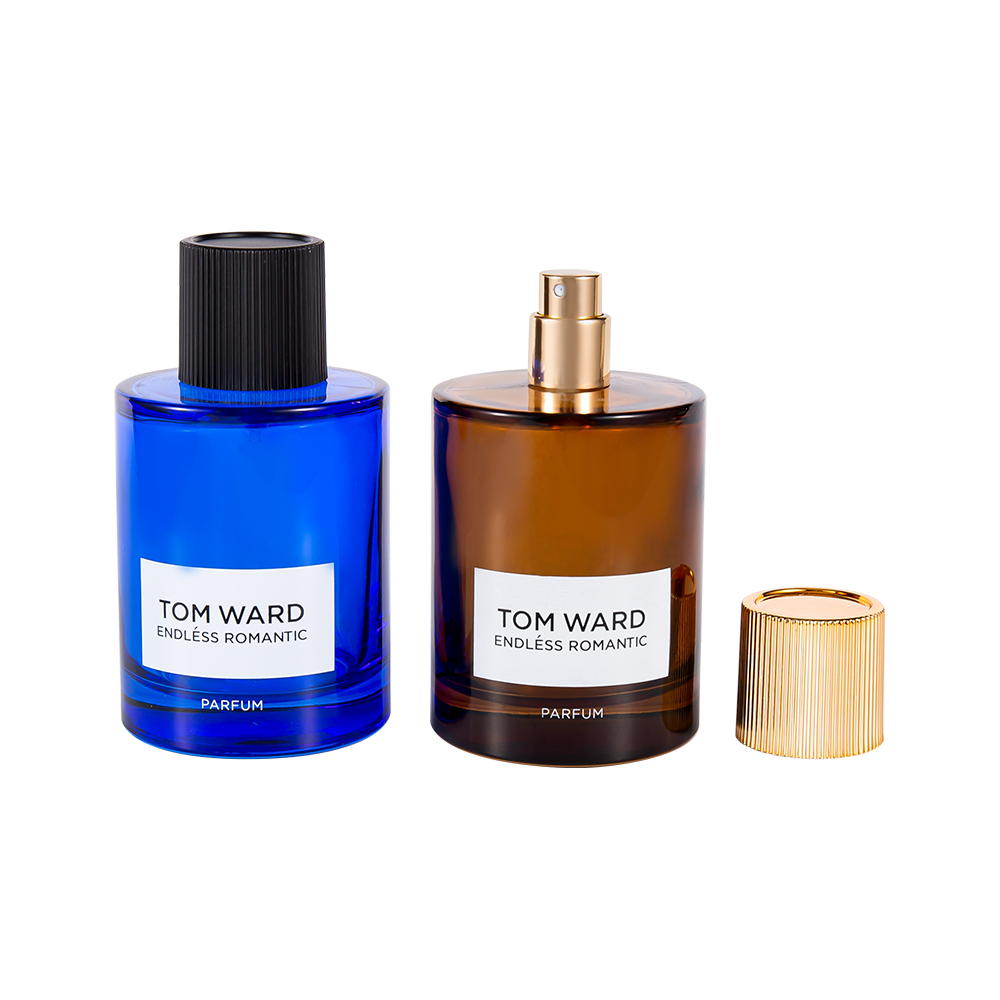 GC5178-WJ2623 Veleprodajna staklena bočica parfema od 100 ml s prugastim poklopcem za parfem